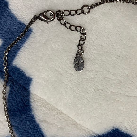 VTG Vida Jewels Victorian Gothic Style Red Bead Silver Tone Drop Necklace - Picture 6 of 7